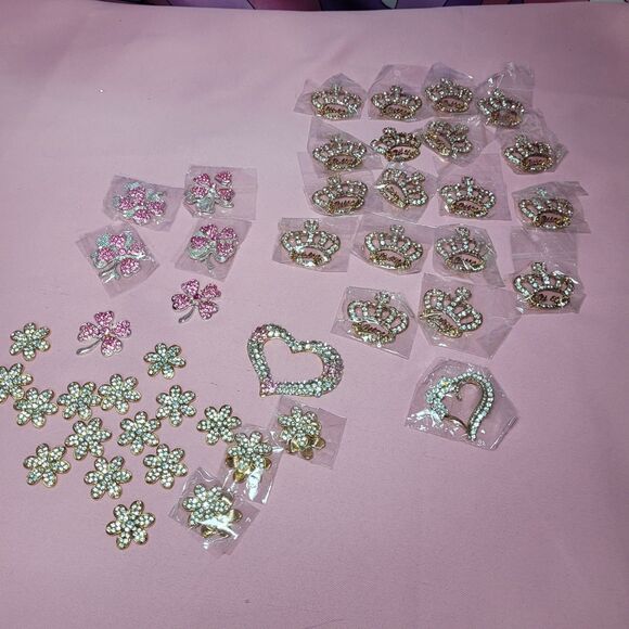 Large Lot Art Deco Enamel Rhinestone Metal Bling Cabochon Pin Brooches Designer - Picture 6 of 16